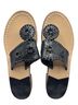 Jack Rogers Black Tan Sandals Size 5 - photo 1