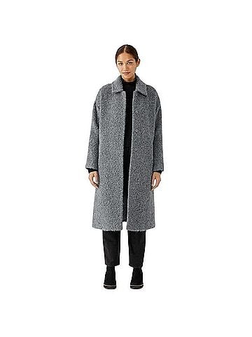 Eileen Fisher Alpaca Boucle Classic Collar Coat Coat (view 2)