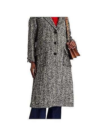 Tory Burch Oversized Tweed Coat Coat (view 2)