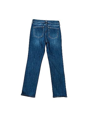Cosmic Blue Love Mid-Rise Slim Straight
 Jeans (view 2)