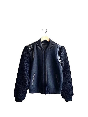 Ugg Wool Leather Sherpa Varsity Bomber Jacket Jacket (view 1)