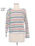 Eleven Six 100% Cotton Stripes White Eleven Six Pullover Sweater Size M - photo 3