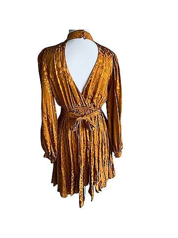 Anthropologie Jacquard Mini Dress Casual Dress (view 2)