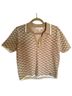 Michael Kors Print Brown White Short Sleeve Button-Down Shirt Size M - photo 1