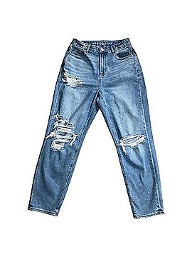 American Eagle Outfitters Stretch Ripped High Rise Curvy Mom Jeans Jeans (view 1)