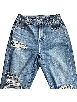 American Eagle Outfitters Stretch Ripped High Rise Curvy Mom Jeans Jeans (view 2)