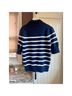 LC Lauren Conrad Stripes Blue Ivory Pullover Sweater Size M - photo 3