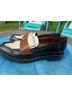 Marc Fisher Black Brown Ivory Flats Size 8 - photo 5