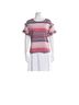 Saloni Stripes Multi Color Short Sleeve Blouse Size S - photo 1
