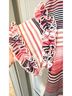 Saloni Stripes Multi Color Short Sleeve Blouse Size S - photo 9