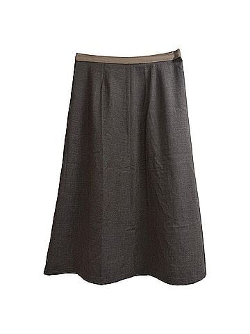 Max Mara Max Mara Weekend A-Line Midi Skirt in Brown Wool (view 2)