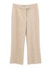 J. McLaughlin 100% Silk 100% Acetate Graphic Tan White Track Pants Size 12 - photo 2