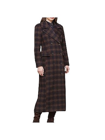 Avec Les Filles Double Breasted Tailored Maxi Coat (view 1)