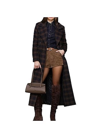 Avec Les Filles Double Breasted Tailored Maxi Coat (view 2)