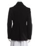 Martin Grant 100% Wool Solid Black Wool Coat Size M - photo 2