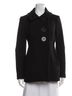 Martin Grant 100% Wool Solid Black Wool Coat Size M - photo 1