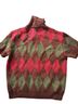 Zara Argyle Red Green Brown Cardigan Size S - photo 2