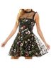 City Studio 100% Polyester Floral Black Casual Dress Size 1 - photo 1