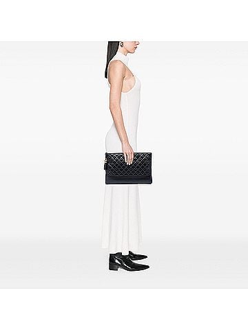Chanel Large Aged Calfskin Gabrielle O Case Clutch (view 2)