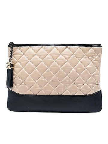 Chanel Medium Bicolor Quilted Aged Calfskin Gabrielle O Case Clutch (view 1)