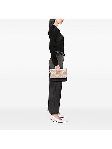 Chanel Medium Bicolor Quilted Aged Calfskin Gabrielle O Case Clutch (view 2)
