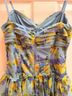 City Studio Floral Blue Yellow Purple Cocktail Dress Size 4 - photo 7