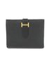 Hermès 100% Leather Black Hermes Bearn Compact 039789CC Wallet One size - photo 1