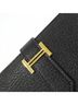 Hermès 100% Leather Black Hermes Bearn Compact 039789CC Wallet One size - photo 3