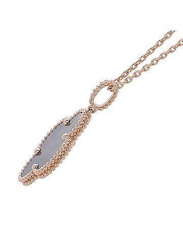 Van Cleef & Arpels Van Cleef &amp; Arpels Magic Alhambra Long Necklace, 1 Motif, Gray Mother-of-Pearl, 18K Pink Gold (VCARP6I200) (view 2)