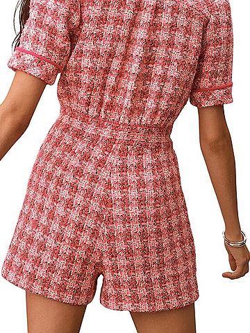 Anna Sui Collared Tweed Romper Jumpsuit (view 2)
