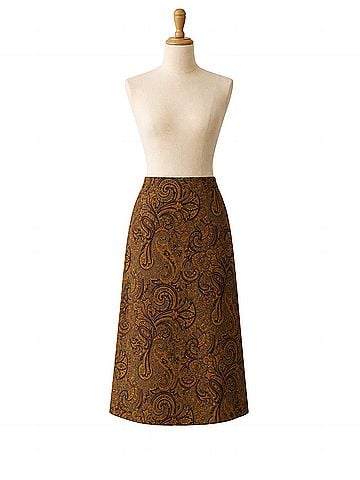 Briggs New York Vintage Paisley Pencil Skirt Casual Skirt (view 1)
