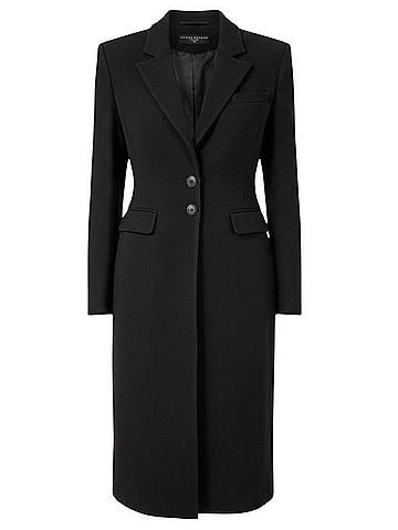 Karen Millen Single-Breasted Long Pea Coat Coat (view 1)