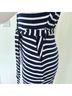 Monteau Stripes Blue White Jumpsuit Size M - photo 6