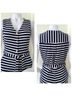 Monteau Stripes Blue White Jumpsuit Size M - photo 7