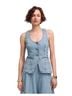 Madewell 100% Cotton Blue Denim Vest Size XXS - photo 1