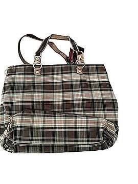 Coach Large Plaid Satchel Tote (view 2)