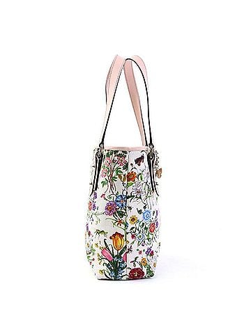 Gucci Gucci Flora handbag, canvas and leather, pink multicolor, women's, 240018 h32479k (view 2)