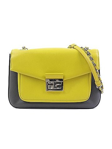 Fendi Fendi FENDI Shoulder Bag Leather Yellow Gray Women's 8BR677-W2E h32478a (view 1)