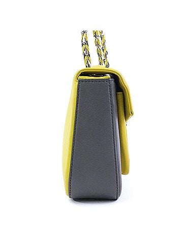 Fendi Fendi FENDI Shoulder Bag Leather Yellow Gray Women's 8BR677-W2E h32478a (view 2)
