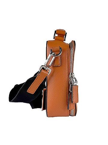 Prada Prada PRADA Shoulder Bag Leather Orange Men's z10888 (view 2)