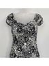 Cache Floral Black White Cocktail Dress Size M - photo 8