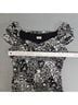 Cache Floral Black White Cocktail Dress Size M - photo 6