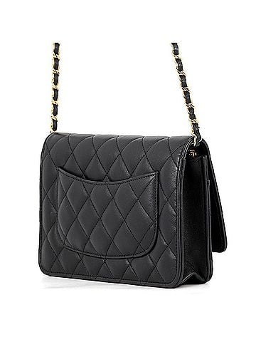 Chanel Chanel Chain Wallet Classic Matelassé Coco Mark Lambskin AP0250 CHANEL Black Women's WALLET (view 2)