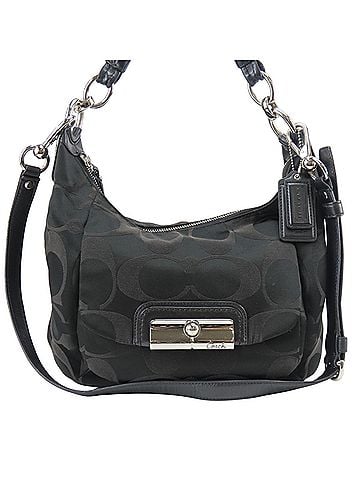 Coach Coach Signature Shoulder Bag 16805 Leather Satin Canvas Black Crossbody One-Shoulder for Women COACH (view 1)