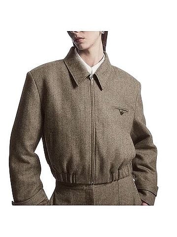 Cos Herringbone Bomber Jacket Jacket (view 1)