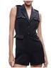 Alice + Olivia Phillips Black Utility Sleeveless Classics Jumpsuit - photo 1