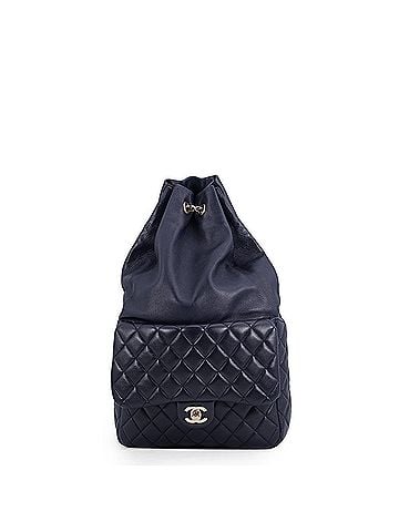 Chanel Chanel Matelassé Drawstring Lambskin Backpack A94417 CHANEL Handbag Rucksack BGA (view 1)