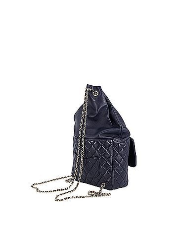 Chanel Chanel Matelassé Drawstring Lambskin Backpack A94417 CHANEL Handbag Rucksack BGA (view 2)