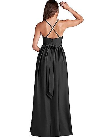 Azazie Spaghetti-Strap Maternity Maxi Dress Cocktail Dress (view 2)