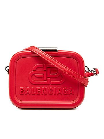 Balenciaga Balenciaga Lunchbox Mini Case Crossbody Shoulder Bag 638324 Red Plastic Leather Women's BALENCIAGA (view 1)